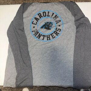 carolina panthers long sleeve shirt NFL Team Apparel Grey Heather Charcoal Large